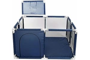 YAZOCO Parque Infantil Bebe 122x180cm Corralito Bebe, Parque de Juegos Bebé Con Malla Transpirable En Los Cuatro Lados Y Ventosas…