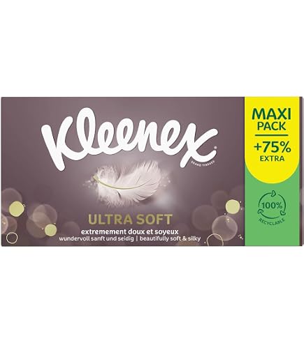 Mouchoirs Kleenex Ultrasoft - Lot De 4 Boites - Extra Doux - Certifié FSC