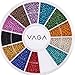 Premium Manicure Nail Art Decorations Wheel With 12 Different Colours Beads / Mini Pearls / Caviars By VAGA