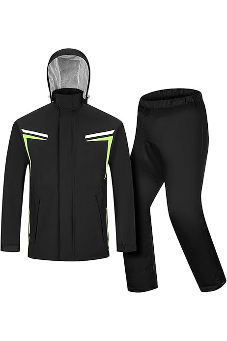 Tuta Antipioggia Uomo Con Giacca E Pantaloni - Impermeabile, Leggera, Per Lavoro E Outdoor - Foto 4