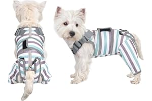 Arblina Hundebody Nach OP, Atmungsaktiv Hund Recovery-Anzug für Hinterbeine, OP Body Hund für Kleine/Mittlere/Große Hunde, Männlich/Weiblich Hunde Onesie Nach der Operation, Blau S