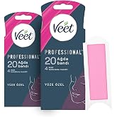 Veet Professional Y&uuml;ze &Ouml;zel Ağda Bandı Normal Ciltler (2 x 20 Adet)