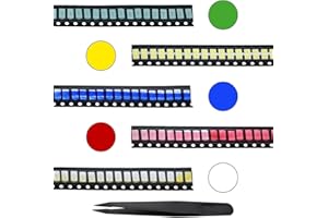 DAOKAI Diodi LED SMD 5 tipi di colori 5730 Rosso Giallo Blu Verde Bianco Kit di diodi a emissione luminosa (montaggio superficiale) Componenti elettronici per illuminazione super luminosa - 100 pezzi