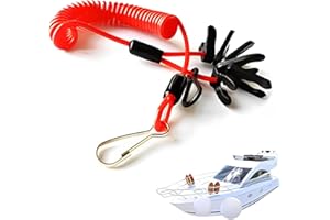 LACHT Coupe circuit bateau,Longe de Coupe-circuit pour Bateau Coupe Circuit Bateau en PU Longe Universelle pour Interrupteur de Moteur de Bateau