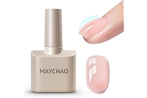 MAYCHAO 7-in-ONE Clear Pink Builder Nail Gel, 15ML Builder Base Strengthening Gel UV/LED Building Nail Gel in a Bottle for Nail Repair Nail Strengthen Hard Gel Builder Nail Extension Gel Builder