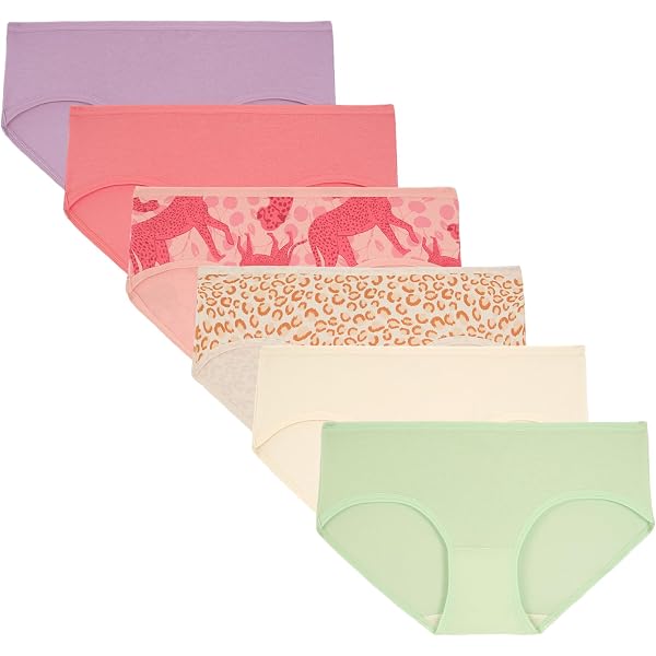 thumbnail interactive-video image 1 of Girls' Cotton Boyshorts Underwear – Full-Printed Multipack (5 Or 10 Pack) 1 of 4