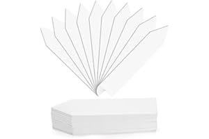 Foraineam 1000 Stück Pflanzenstecker Pflanzschilder Hängende für Draussen Wetterfest Gartenschilder Stecketiketten Wetterfest Pflanzenetiketten für Alle Gärten - Weiß, 10 x 2 cm