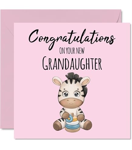 Biglietto Di Auguri Rosa Per Neonato Con Un Risvolto Illustrazione