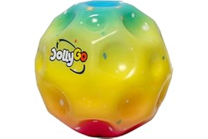 ‎JOLLYGO JollyGo Rainbow Moonball,Jumpball 9.5cm,Großer Moon Ball,EIN knallendes Geräusch,hohe Springender Gummiball,Spaceball,Big Bouncing Balls,Moonball,Geschenk für Kinder,XXL,Leicht greifbar