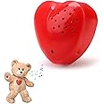 Heart Shaped Mini Voice Recorder for Teddy 30 Seconds Recordable Sound Box for Stuffed Animals Custom Message Voice Box Voice Recorder Device for Kids Recordable Gifts Children's Day Gift Father's Day