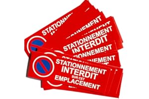 Autocollant Stationnement Interdit - Lot de 30 Stickers - Permet De Signaliser Une Place De Stationnement Privée Afin d’Eviter Voiture Mal Garée