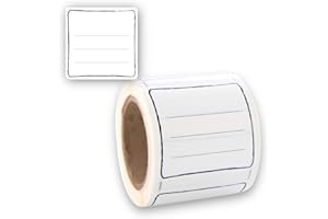 NORD TAPE Etykiety samoprzylepne 200 szt., naklejane etykiety do opisu na słoiki, naklejki na słoiki z dżemem do opisu, etykiety na przyprawy, 50x50mm