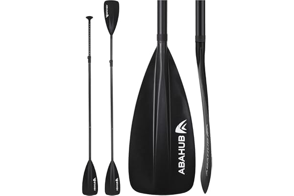 Abahub Pagaie Paddle / 2 en 1 Sup Kayak Pagaie Paddle Aluminium Pagaie Paddle Rame Réglable Léger pour Paddleboard, Télescopique 173-213cm avec Revêtement PU Plastique Nylon Lame Noir/Bleu/Vert/Orange