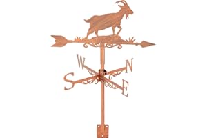 SUPERDANT Wetterhahn Ziegen Wetterhahn fürs Dach Gartendekor Bauernhaus Wetterfahne Weather Vane Dachmontage Wetterfahne Für Bauernhaus Garten Außenbereich Hof Dach