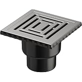 VitrA V-Flow Kare 5608285 Duş Kanalı, Alttan &Ccedil;ıkışlı, 15x15 cm, DK 800 Kapak, Mat Krom