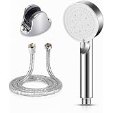 Busstier Turbo Duş Başlığı، Y&uuml;ksek Basın&ccedil;lı El Duşu، 5 Fonksiyonlu Duş Başlığı (مجموعة كروم توربو)