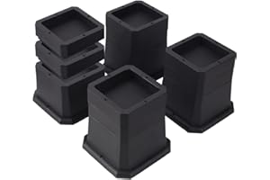 ACCMUZZY 4pcs Bed Risers,Lift Height Furniture Risers,Chair Raisers,Sofa Risers for The Elderly,Square Desk Riser Blocks,Bed Legs Risers,Elephant Feet Chair Risers,Table Risers for Couch,Sofas (2,3,4 inch)