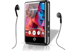32GB Lettore MP3, FemKey Bluetooth 5.2 Lettore MP3, HiFi MP3 Player 2.4" Touch Schermo, Tattile MP3 Lettore con Altoparlante Integrato, Radio FM, Registratore, E-book Fino a 128GB, Type-C