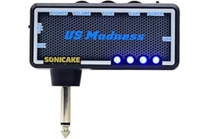 SONICAKE Ampli Casque pour Basse Guitare Mini Amplificateur AmPlug avec Effets Chorus Poche rechargeable US Madness