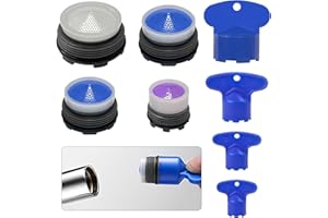 INSPUTOL 8 pezzi aeratori per rubinetti, aeratori per rubinetti filtro rubinetto aeratore M16.5 M18.5 M21.5 M24 con 4 chiavi aeratore per bagno, cucina