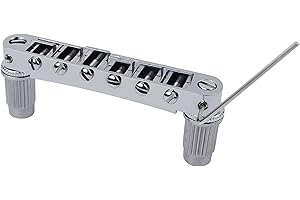 Guyker Tune-O-Matic - Ponte a sella per chitarra, ponte di ricambio per chitarra elettrica LP EPI a 6 corde (GM003, cromato)