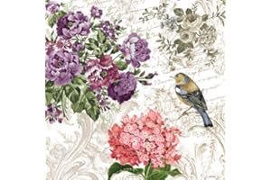 PAW DECOR COLLECTION "Charming Garden" - Pack of 20 paper napkins - 33x33cm - 3ply - Floral Decoupage