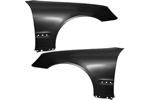 Diederichs Kotflügel Set (links & rechts) für Mercedes C180-320 W203 Bj. 00-07, Schwarz, Eisen, Front