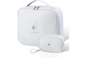 TZQFROCE 2 Piezas Bolsa Vacía de Médica Vacio Botiquín de Primeros Auxilios Bolsa de Medicamentos para Casa Deportes Trabajo Camping Senderismo Viaje - Gris