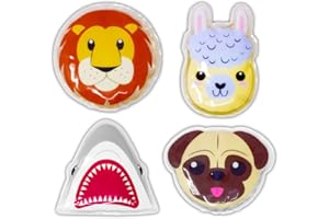 DYNAMIK PRODUCTS Dynamik - 2-in-1 Reusable Hot & Cold Kids Gel Pack - Pack of 4. Childrens Cold Compress for Relief from Fevers, Bumps, Bruises, Cuts & Injuries. Allergy-Free and Leak Resistant.