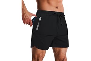 Suwangi męskie spodenki sportowe do biegania szybkie suche spodnie treningowe z kieszenią na zamek błyskawiczny