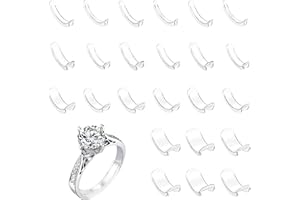 LILELIG Ringverkleinerer Unsichtbar 24 Stück Ringgrößenversteller,Unsichtbarer Ringgrößenversteller,Geeignet für Alle Arten von Losen Ringen,Geeignet für Männer und Frauen