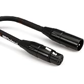 Roland Black Series dayanıklı XLR mikrofon kablosu, 1,5 m
