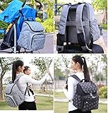 yuhan Oxford Baby Wickeltasche Windel Rucksack Windel Pad ändern Pad Isolierung Tasche Passform am Kinderwagen - 9
