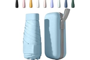 Sykerout Travel Umbrella, Mini Umbrella Sun Umbrella with Capsule Case, Small Umbrella Mini Umbrellas for Women Handbag Pocket Umbrella Travel Umbrella
