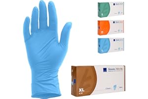 ABENA Nitrilhandschuhe XL, 100 Stück – Einmalhandschuhe Blau, handschuhe einweg, puderfreie & latexfreie – Einweghandschuhe in S, M, L & XL verfügbar