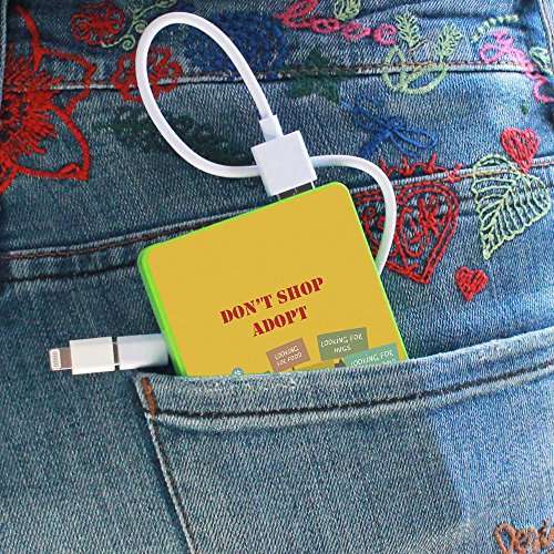 BeCool Bater  a Externa Power Bank 4000 mah Verde   Gratis 1 Cable USB-MicroUsb  Android  y Adaptador Lightning  Apple   Adopta Animales