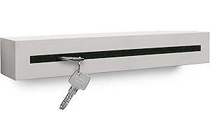 Buchenbusch urban design Schlüsselbrett mit Ablage aus Beton light edition 33x6x5 cm, Schlüsselboard Wand, Schlüsselaufbewahrung Flur, Dunkelgrün