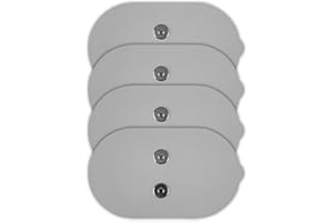 puersit Wireless TENS Machine Pads, 4 Pack TENS Unit Replacement Pads 2"x3" Reusable Self Adhesive Electrodes with Premium Quality, Non-Irritating Design for Muscle Stimulator Electrotherapy