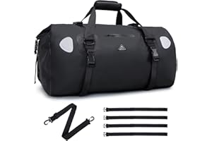 Haimont Waterproof Duffel Bag Roll Top Dry Duffel Bags with Tie Down Straps for Motorbike, Boating,Kayaking, SUP, Travel, 50L/70L