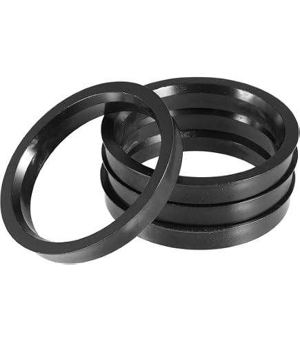 4 Bagues De Centrage Moyeu Voiture 67,1 Mm OD à 66,1 Mm ID - Alliage Aluminium Rouge - Lot De 4