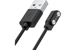 Mugust 5V Cable Cargador para Smartwatch Magnética Cargador Reloj Inteligente Accesorios para YAMAY SW023 Willful SW021 SW025 Letsfit ID206 ID205L Blackview (2 Pines 2.84mm)(USB 100cm)