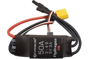 Flycolor 50A ESC 2-4S regolatore elettrico di velocità 5v 3A BEC con XT60 & 3.5mm spine a proiettile per RC Drone Airplane Motori Brushless