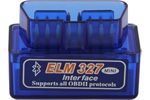 CAYBATS Mini ELM327 OBD2 Bluetooth Scanner, Diagnosegerät für iOS & Android, Kompatibel mit OBD-II Fahrzeugen - Effiziente Autodiagnose, OBD2 Bluetooth Adapter, Fahrzeugdiagnosewerkzeug für moderne Autos