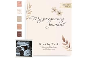 HuBorns - My Pregnancy Journal to Capture Every Moment Week by Week with Space for Photos and Ultrasounds, Pregnancy Diary to Keep the Most Special Memories, Maternity Journal (Nude, English)