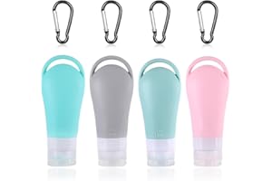 Half Forest 4 Pezzi 90 Ml Tubo Per Cibo Per Cani Set Di Bottiglie Da Viaggio In Silicone Riutilizzabile, Ricaricabile, Con Moschettone Per L'addestramento Del Cane Come Ricompensa