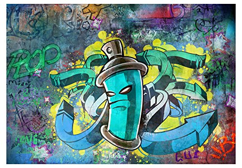 FOTOTAPETE 300×210 cm – VLIES TAPETE PREMIUM – PROFI QUALITÄT – Top moderne Wanddeko – Riesen Wandbild – Top Design Tapete – Neue exklusive Edition mit noch besser Druckauflösung – Deutsches Premium Vlies – Graffiti 10110905-2 - 3
