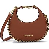 Miraggio Eve Mini Bag With Adjustable & Detachable Crossbody Sling Strap | Top Handle Half Moon Bag | Gift For Women