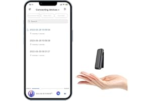 ZAQE Voice Recorder, 64GB Small Digital Voice Recorder with clip, Rechargeable Dictaphone with 768 Hours Recording Capacity, Audio Recorder with Playback, HD Recording for Lectures Meetings Interviews