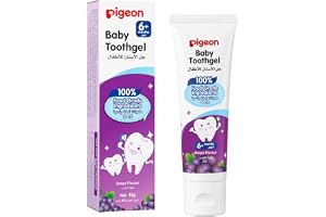 Pigeon Pigeon, Baby Tooth Gel, No Paraben, Sodium Lauryl Sulfate-Free, Low Foaming, Grape Flavor, 45g