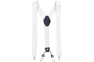 MASADA Bretelles pour hommes Clips robustes 3,5 cm de large jusqu'à 195 cm de hauteur